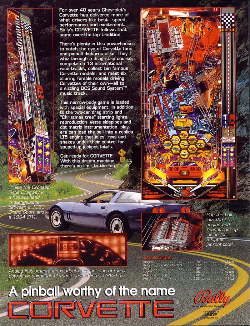 Corvette Pinball Machine by Bally - Image 12