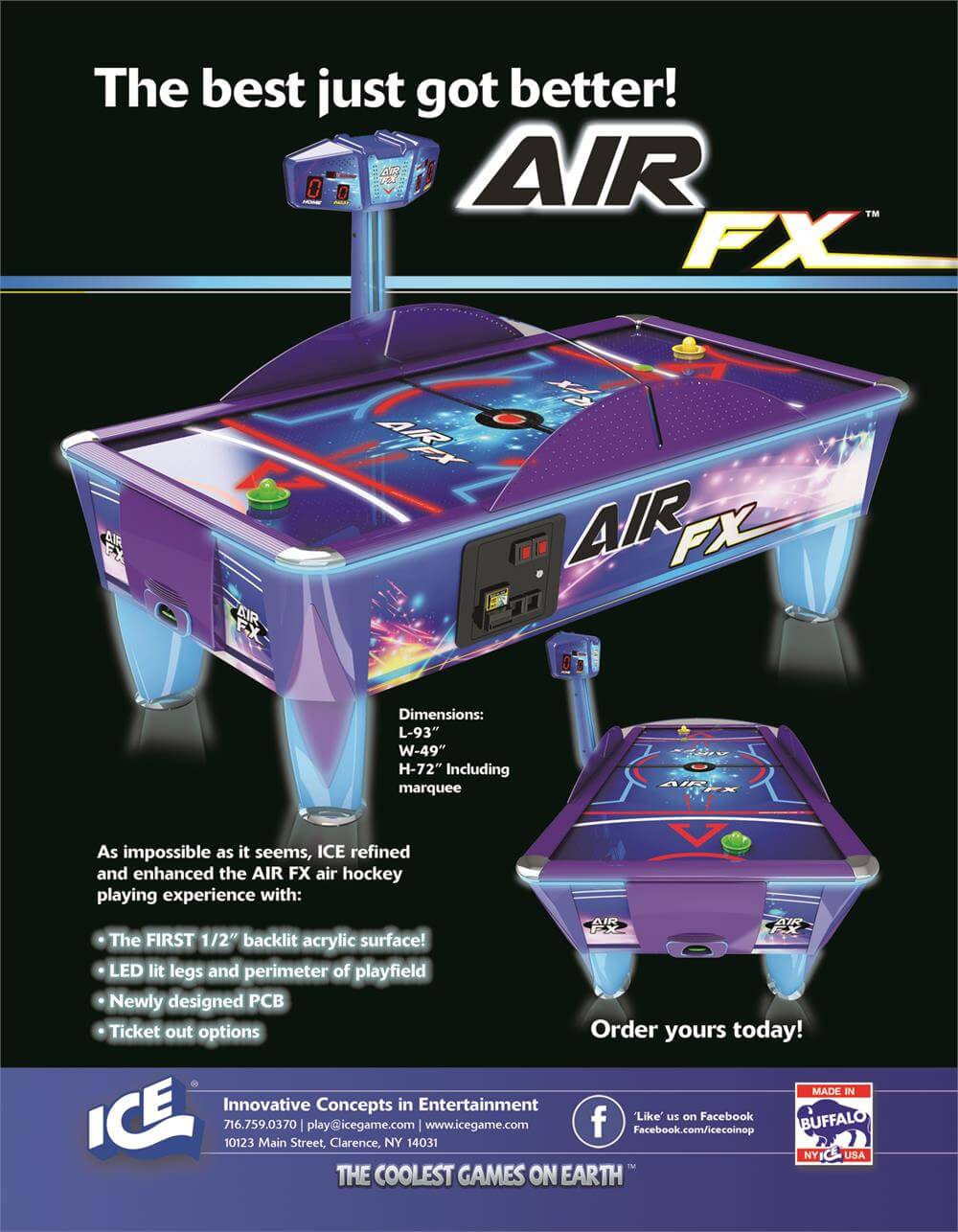 Air FX Full Size Air Hockey Table - Image 2