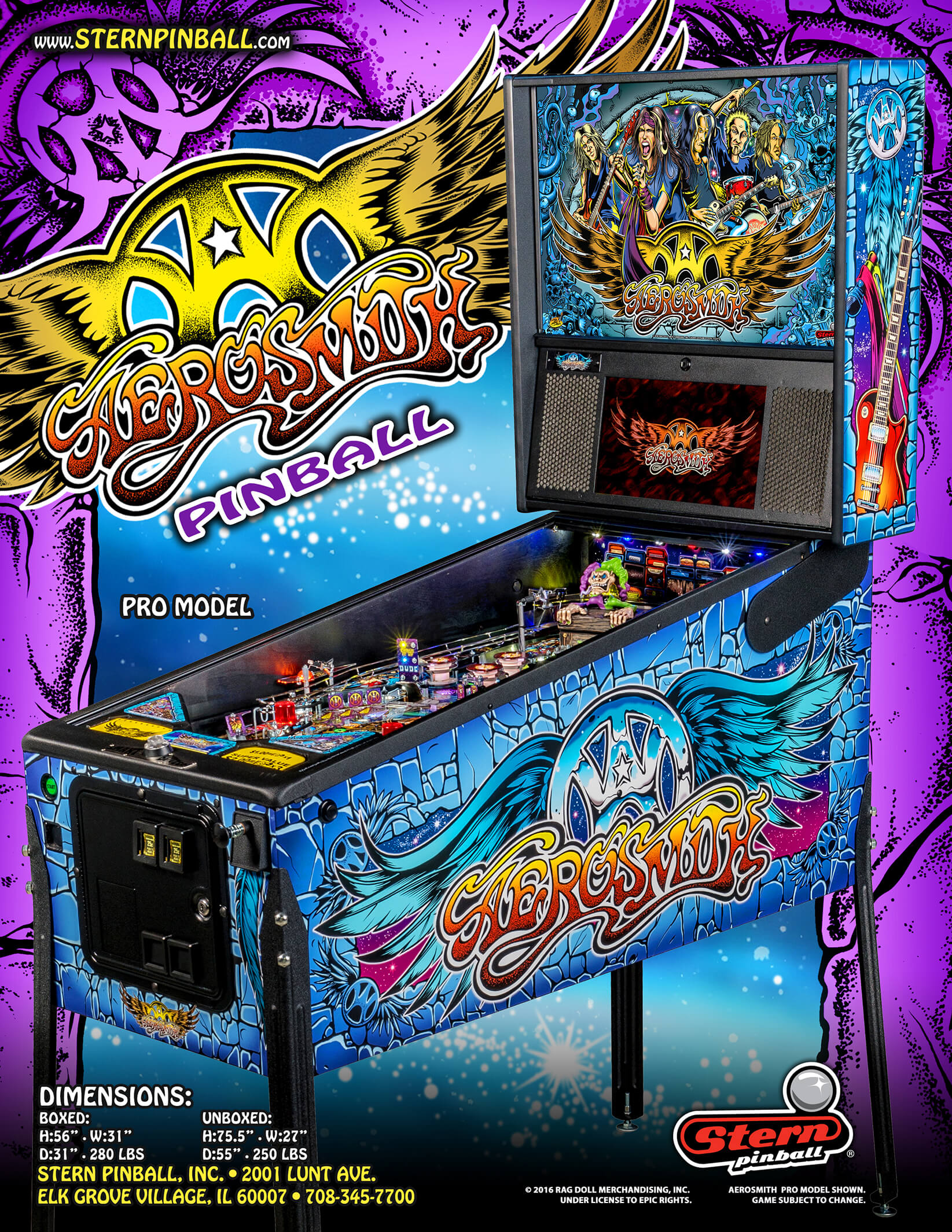 Aerosmith Pro Pinball Machine by Stern - Image 8