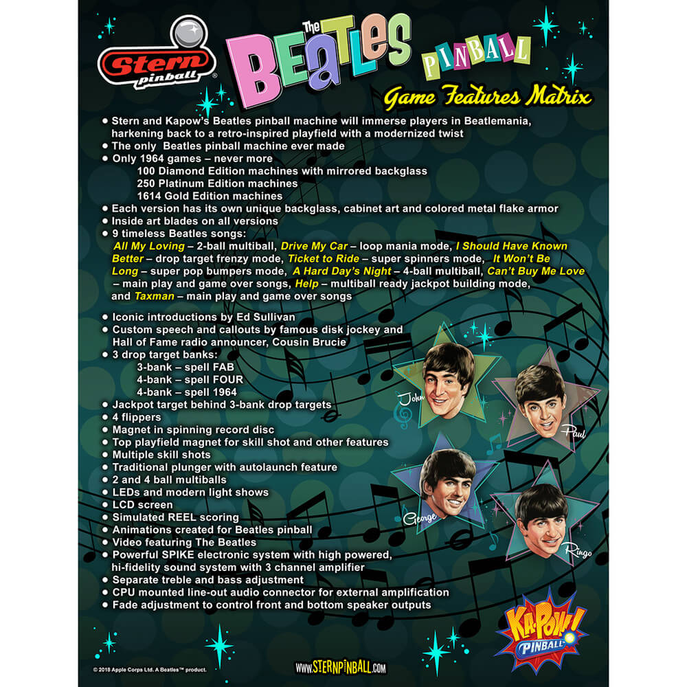 The Beatles Gold Edition Pinball Machine by Stern - Image 3
