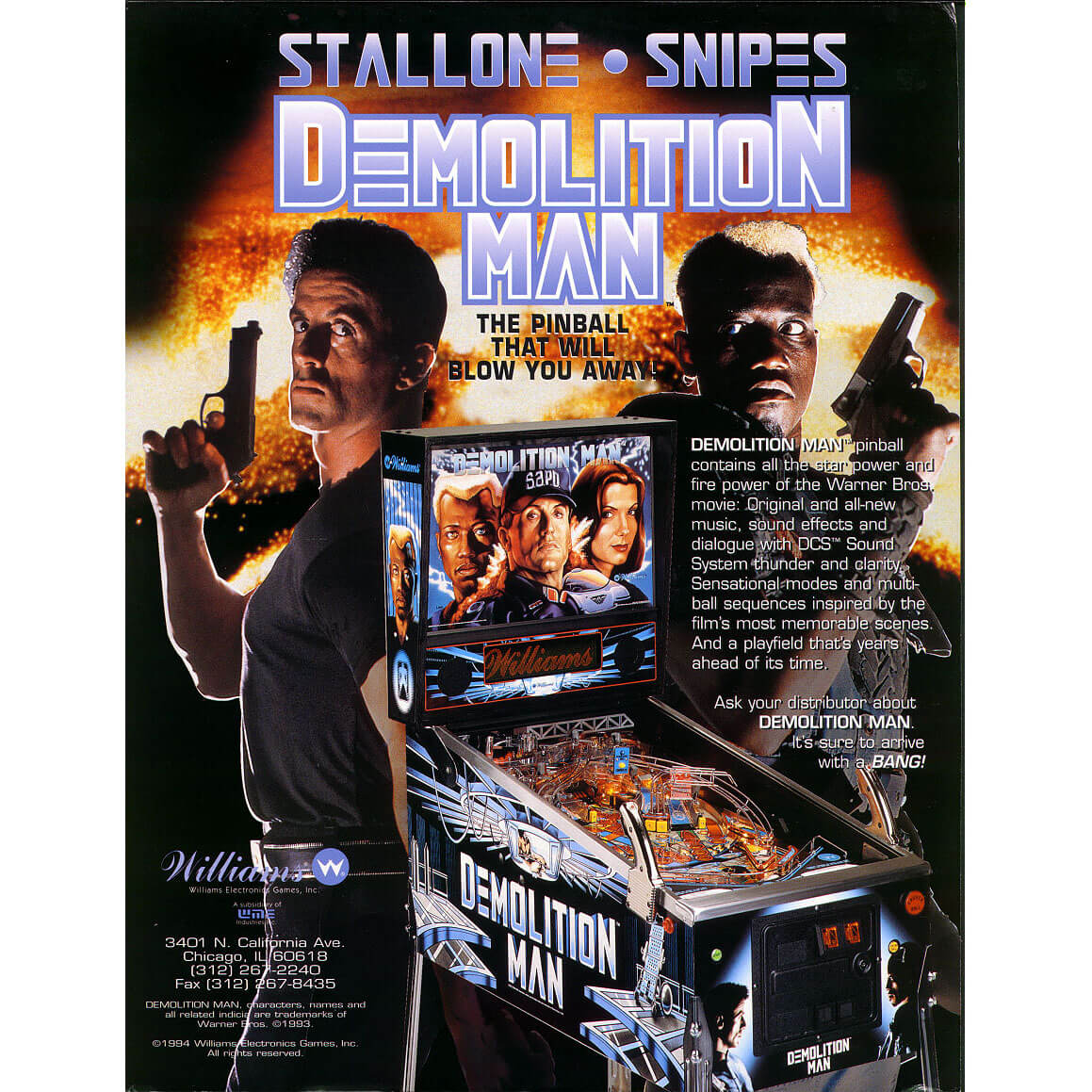 Demolition Man Pinball Machine by Williams - Image 4
