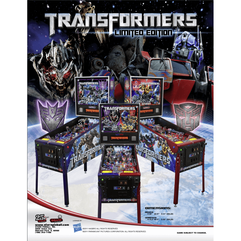 Transformers Limited Edition Pinball Machine by Stern - Image 3