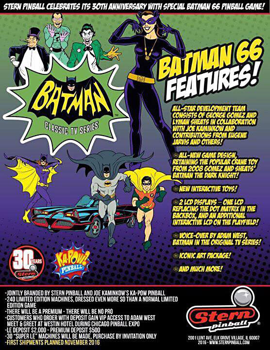 Batman 66 Premium Pinball Machine by Stern - Image 8