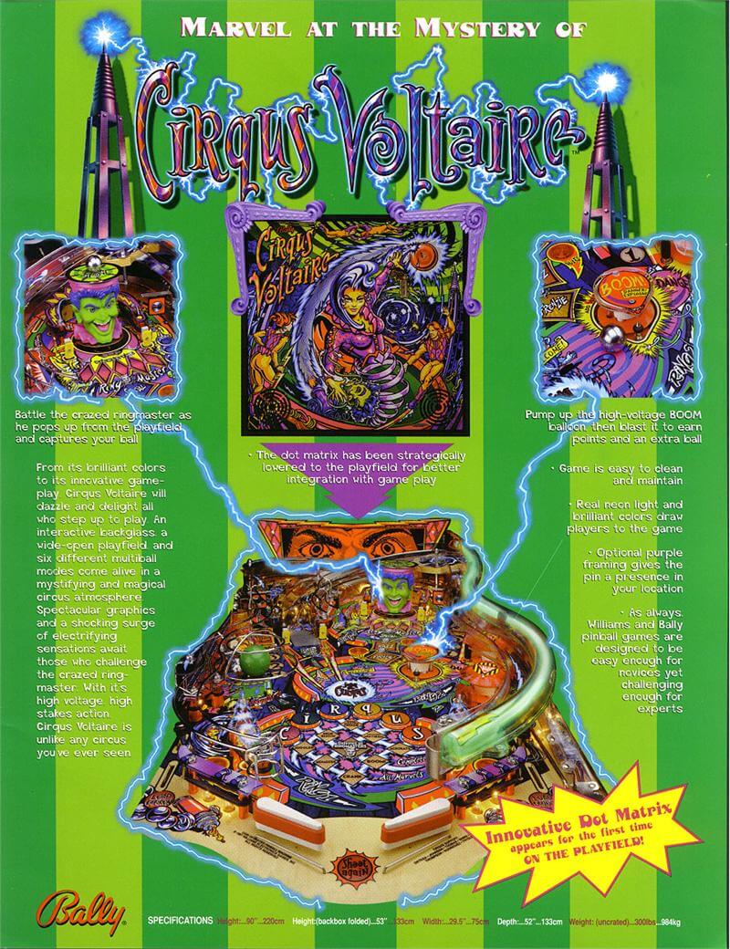 Cirqus Voltaire Pinball Machine by Bally - Image 10
