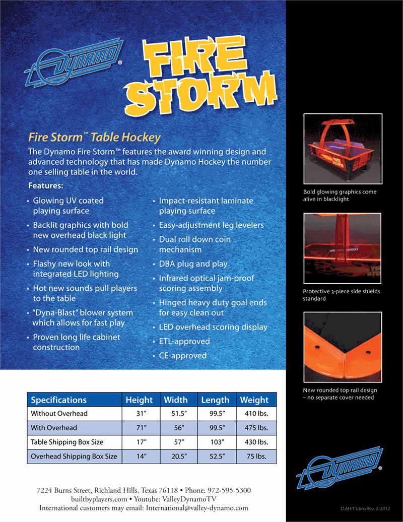 Fire Storm Air Hockey Table - Image 3