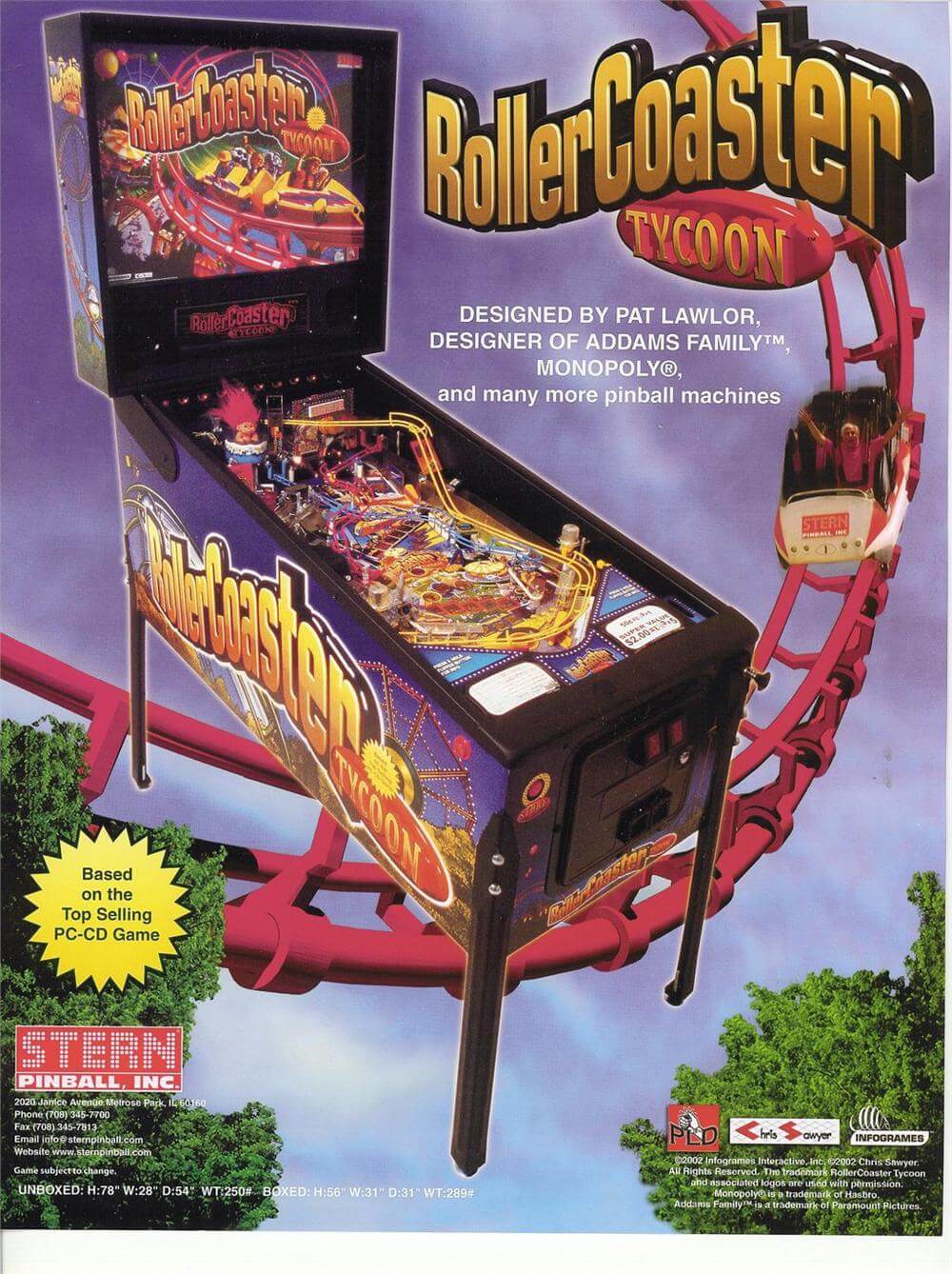 Roller Coaster Tycoon Pinball Machine by Stern - Image 7