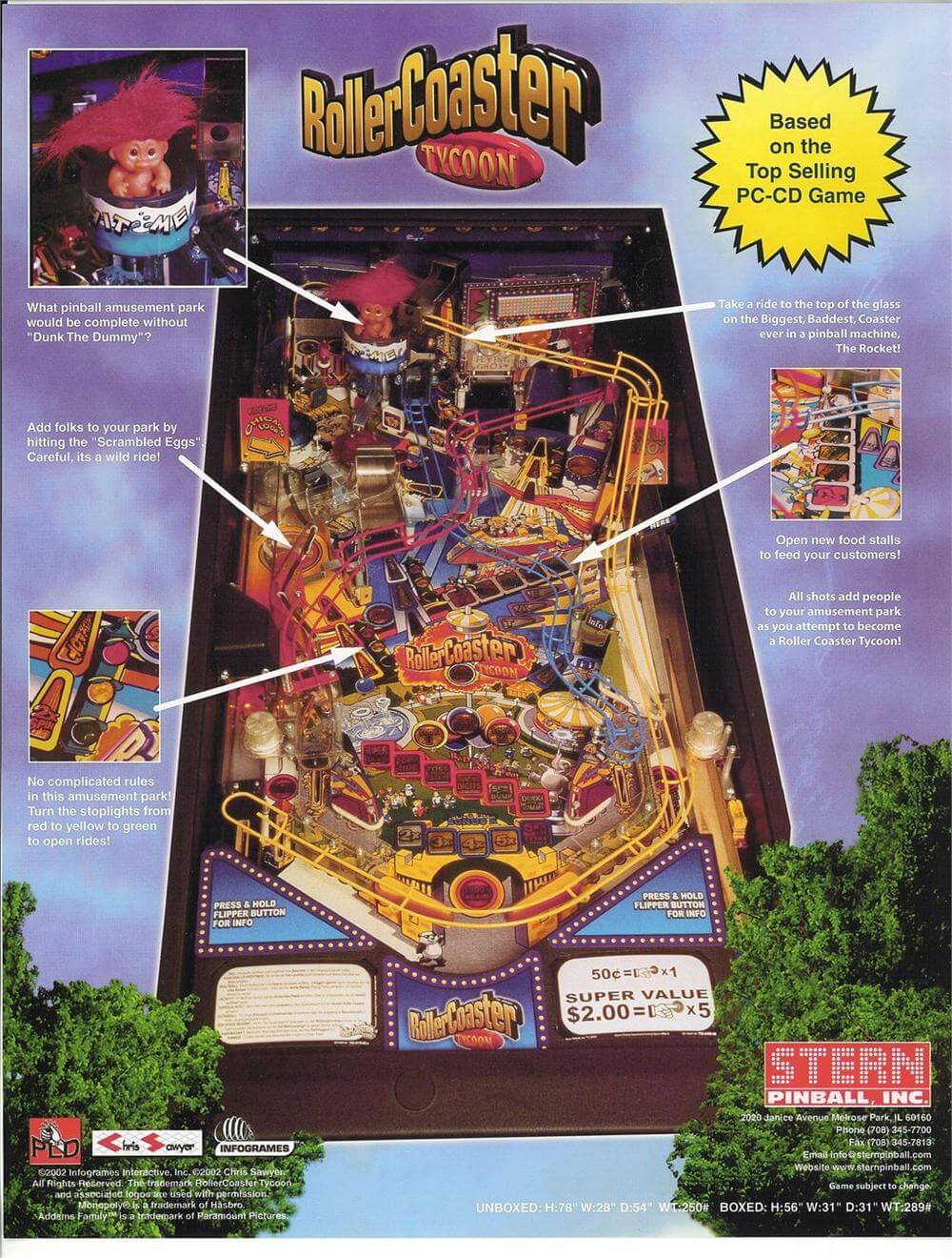 Roller Coaster Tycoon Pinball Machine by Stern - Image 8
