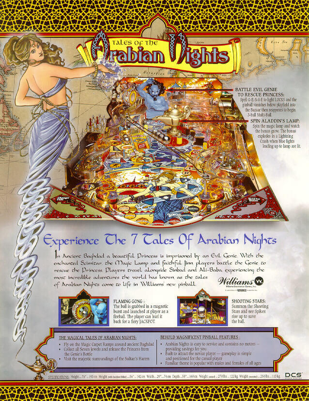 Tales of the Arabian Nights Pinball Machine by Williams - Image 9